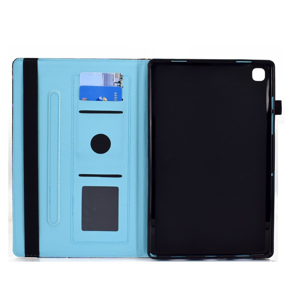 Pattern Printing Tablet Protective Stand Cover Case with Card Slots Elastic Band for Samsung Galaxy Tab S5e SM-T720 - Butterfly Tree-8