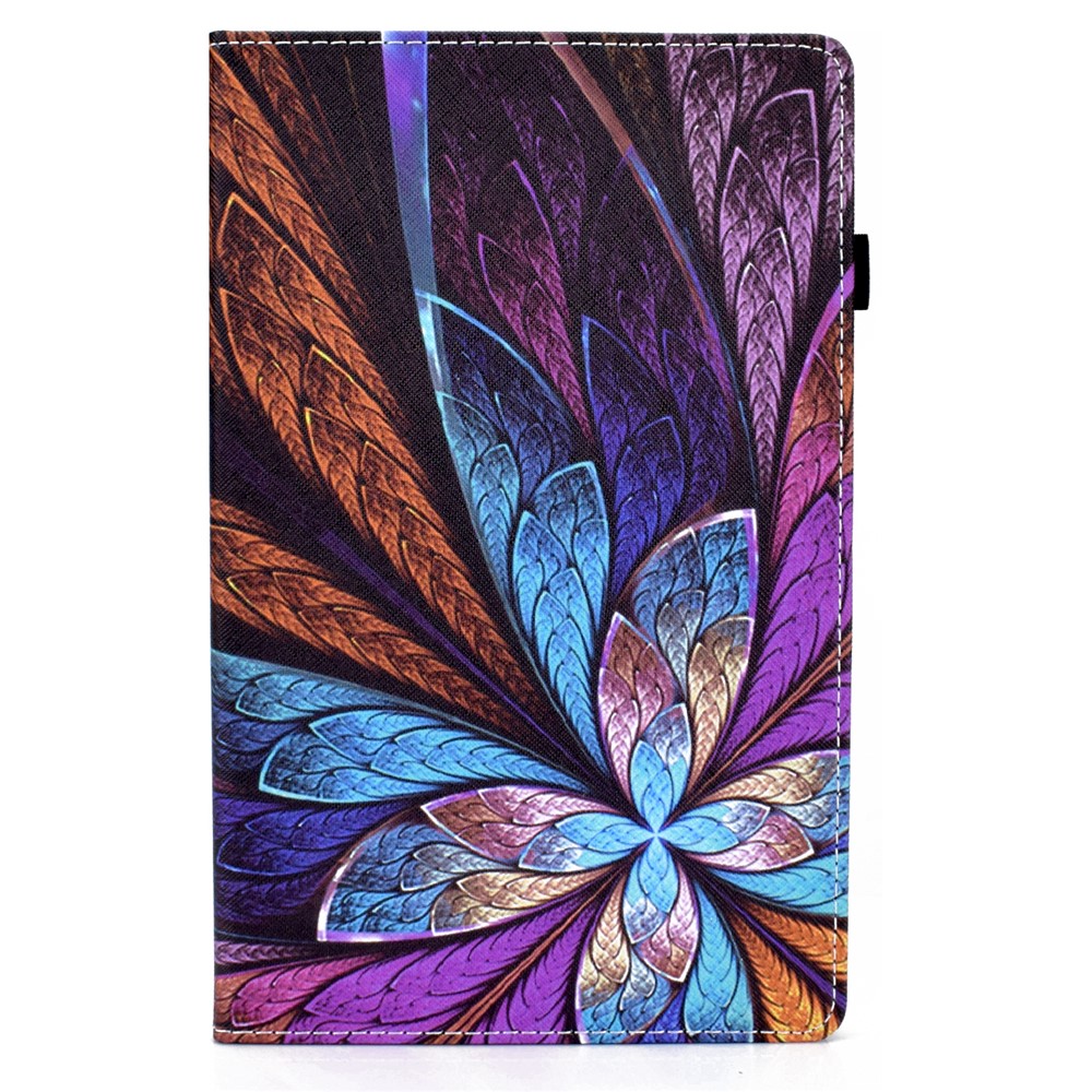 Elastic Band Design Pattern Printing Card Slots Tablet Cover Case for Samsung Galaxy Tab A 10.1 (2019) SM-T510 (Wi-Fi)/SM-T515 (LTE) - Colorful Flower-4