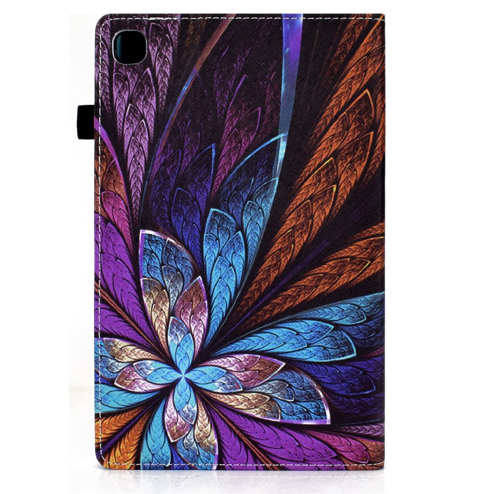 Elastic Band Design Pattern Printing Card Slots Tablet Cover Case for Samsung Galaxy Tab A 10.1 (2019) SM-T510 (Wi-Fi)/SM-T515 (LTE) - Colorful Flower-5