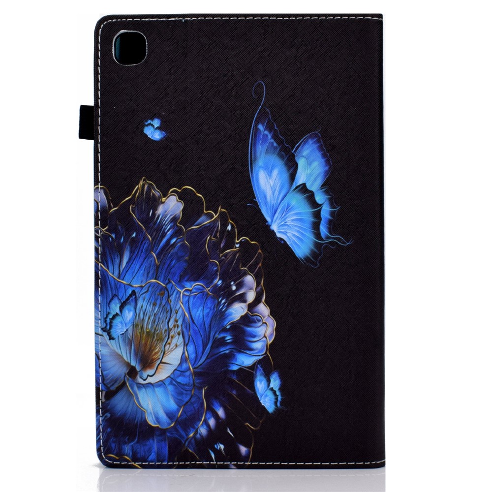 Pattern Printing Tablet Protective Shell Case with Card Slots Elastic Band for Samsung Galaxy Tab A 8.0 Wi-Fi (2019) SM-T290 - Butterfly and Flower-5