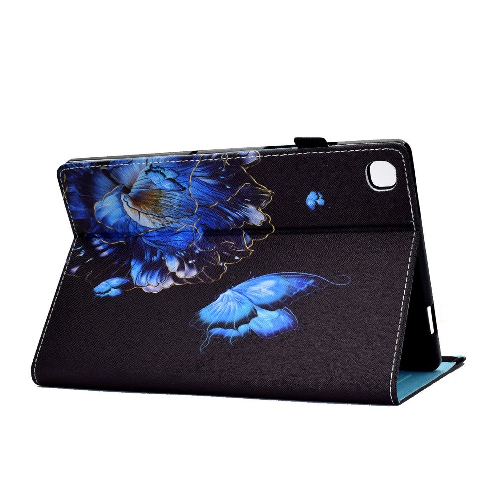 Pattern Printing Tablet Protective Shell Case with Card Slots Elastic Band for Samsung Galaxy Tab A 8.0 Wi-Fi (2019) SM-T290 - Butterfly and Flower-6