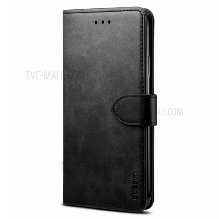 GUSSIM Magnetic Clasp Leather Phone Wallet Stand Case for Samsung Galaxy A72 4G/5G - Black-2