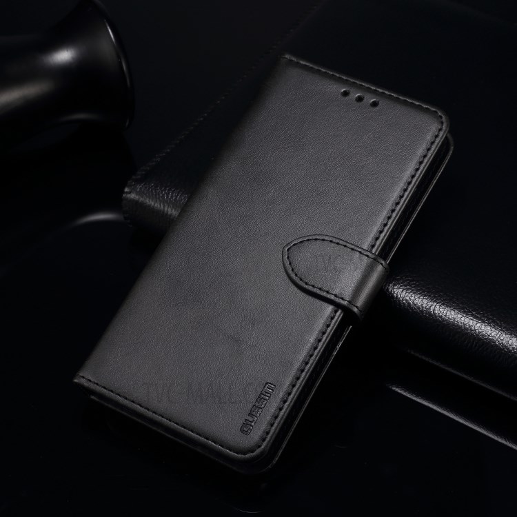 GUSSIM Magnetic Clasp Leather Phone Wallet Stand Case for Samsung Galaxy A72 4G/5G - Black-7