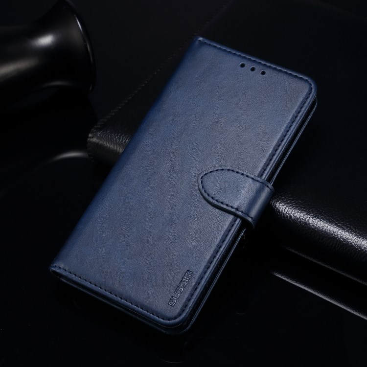 GUSSIM Magnetic Clasp Leather Phone Wallet Stand Case for Samsung Galaxy A72 4G/5G - Blue-7
