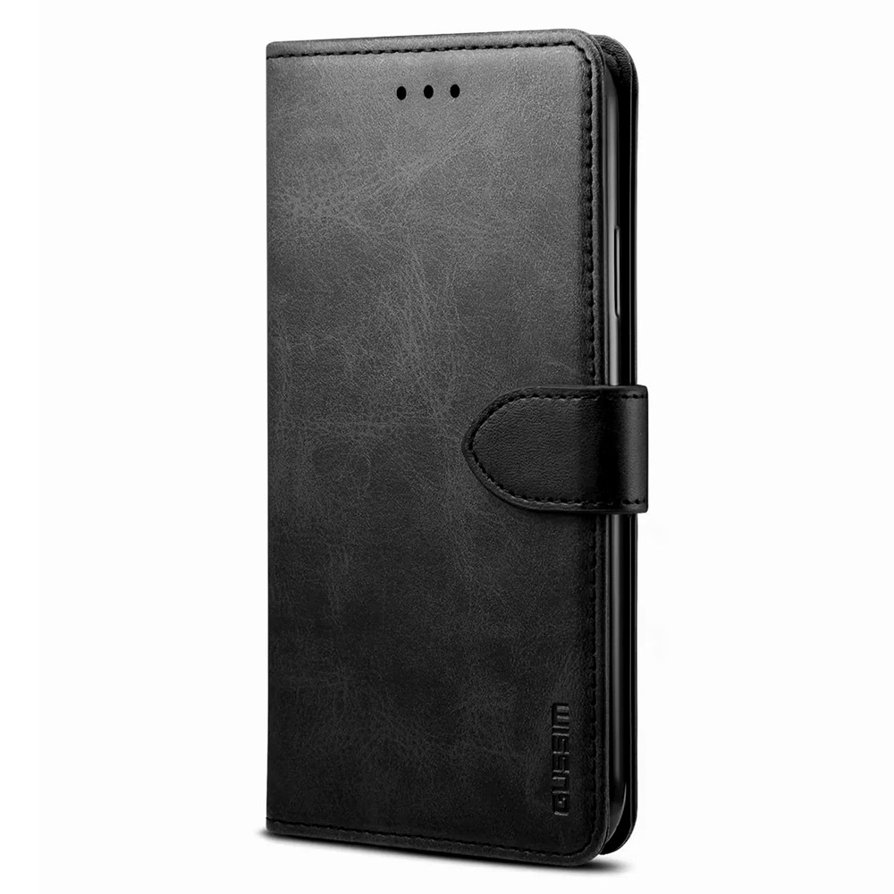 GUSSIM Leather Phone Wallet Stand Case for Samsung Galaxy A52 4G/5G - Black-2