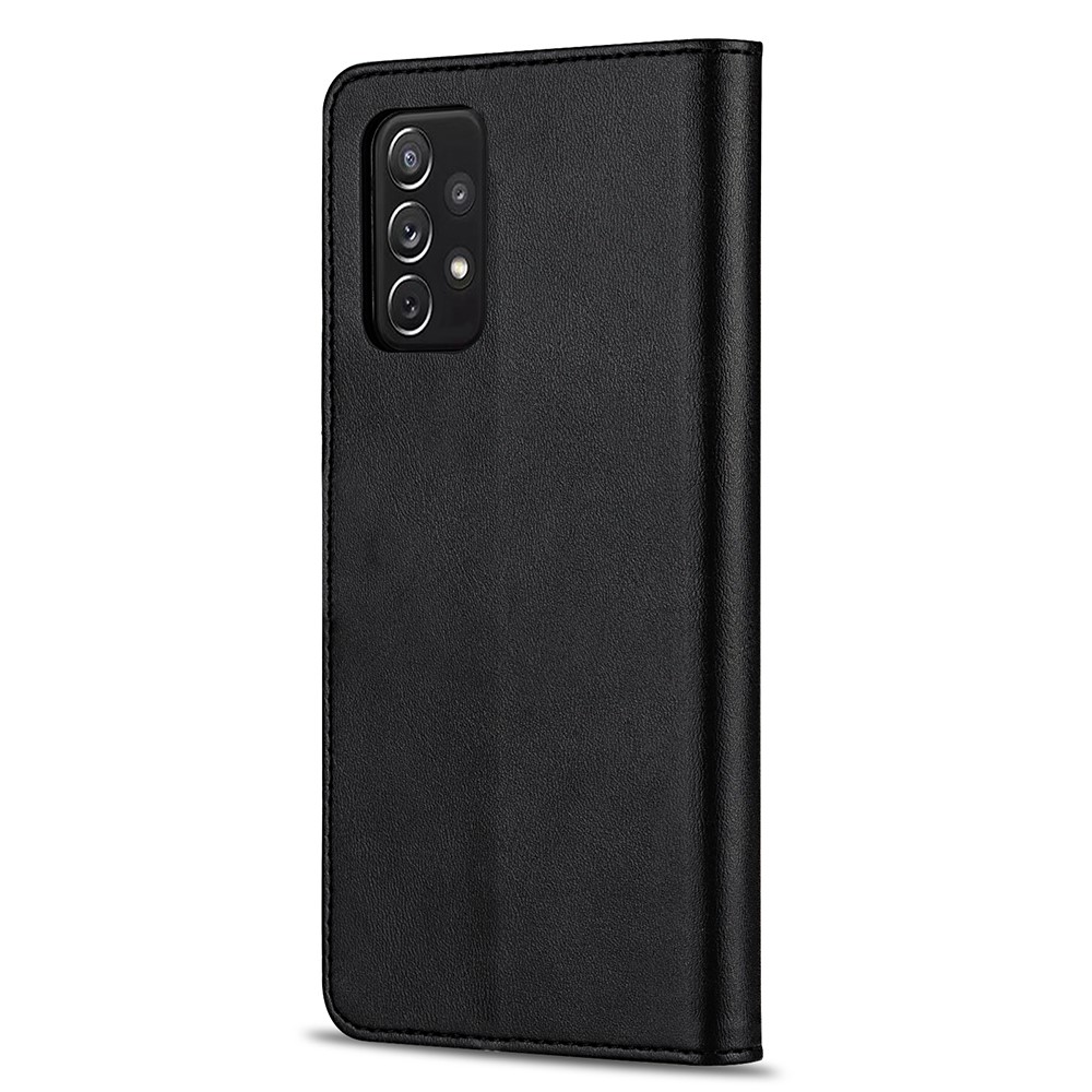 GUSSIM Leather Phone Wallet Stand Case for Samsung Galaxy A52 4G/5G - Black-3