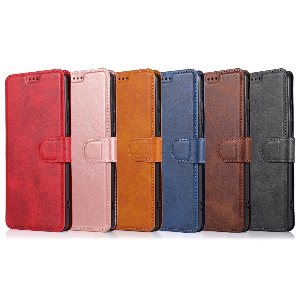 Full Protection Stand Wallet Design Leather Cover Phone Case for Samsung Galaxy A52 4G/5G - Black-11