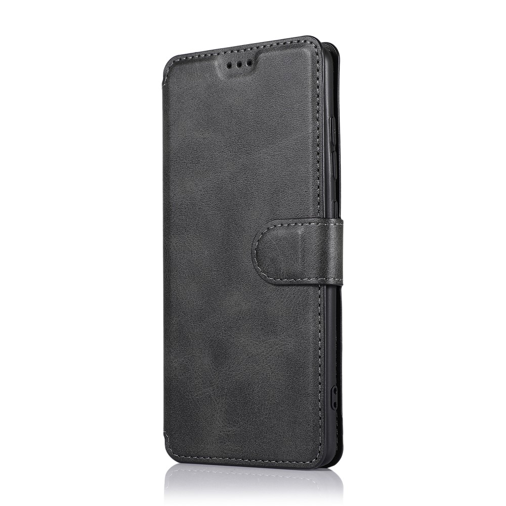 Full Protection Stand Wallet Design Leather Cover Phone Case for Samsung Galaxy A52 4G/5G - Black-5