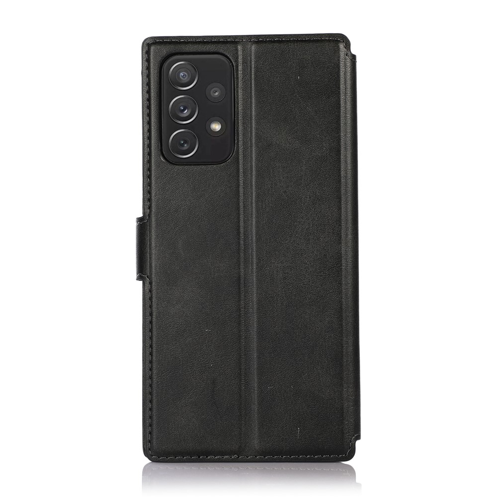 All-round PU Leather Wallet Phone Stand Case Protector for Samsung Galaxy A72 4G/5G - Black-6