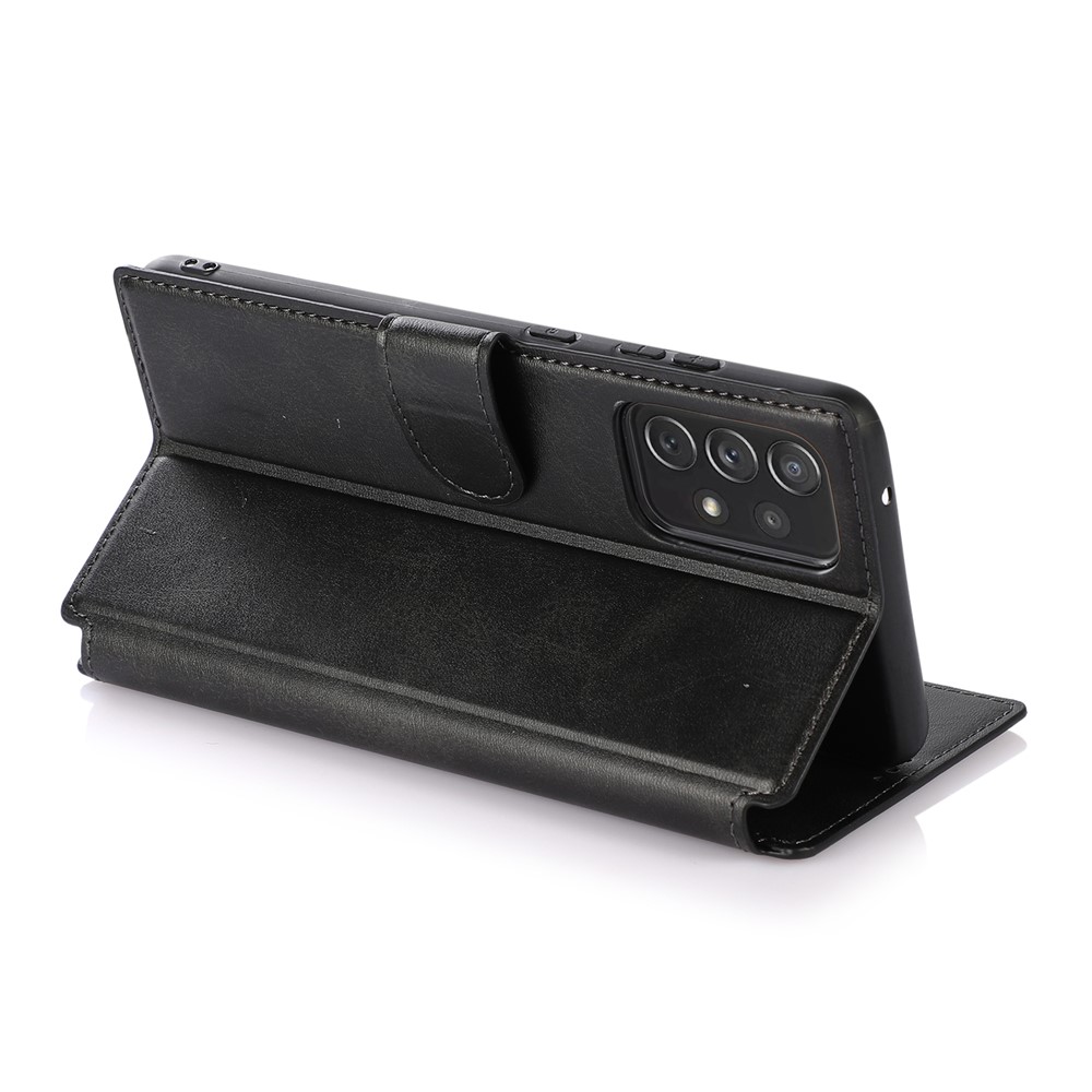 All-round PU Leather Wallet Phone Stand Case Protector for Samsung Galaxy A72 4G/5G - Black-8
