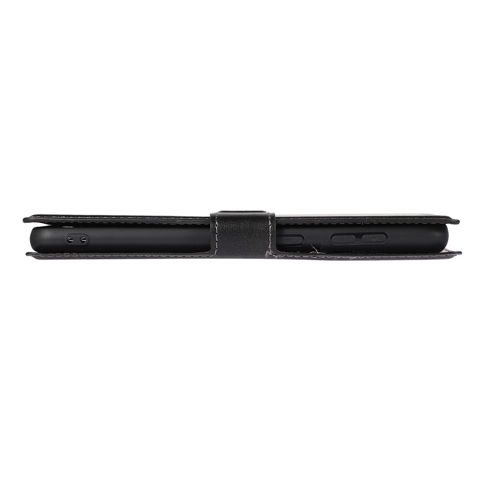 Leather Stand Wallet Cover Protective Cell Phone Case Shell for Samsung Galaxy S21+ 5G - Black-10