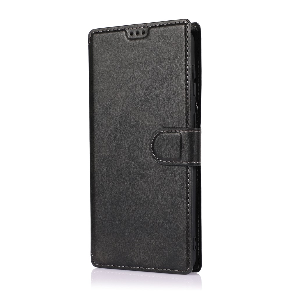 Leather Stand Wallet Cover Protective Cell Phone Case Shell for Samsung Galaxy S21+ 5G - Black-2
