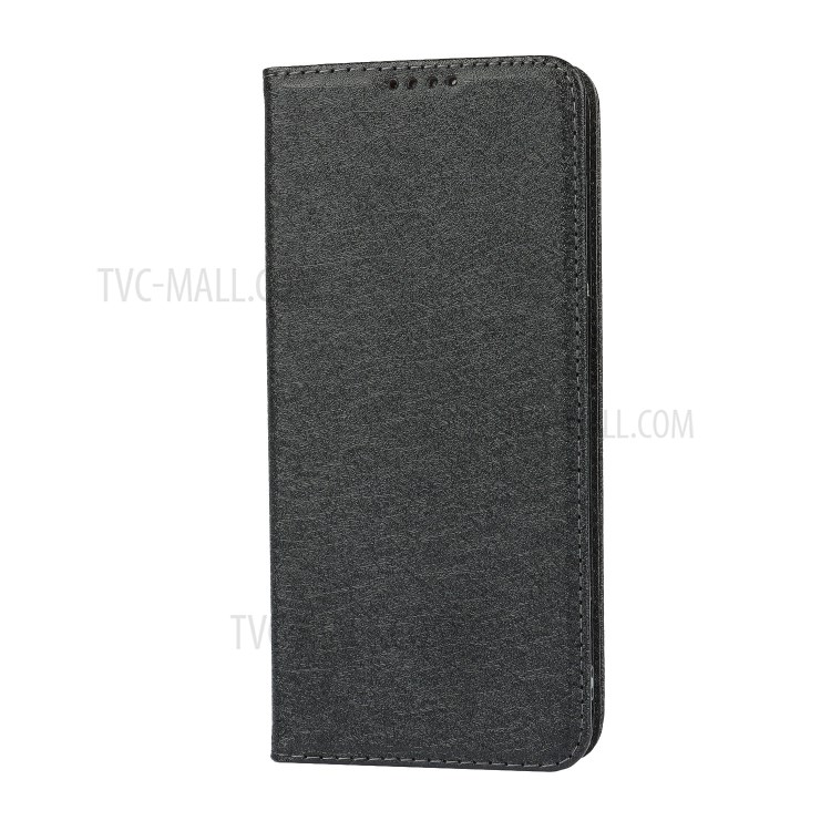 Full Protection Silk Texture Leather Wallet Case for Samsung Galaxy A32 5G - Black-2