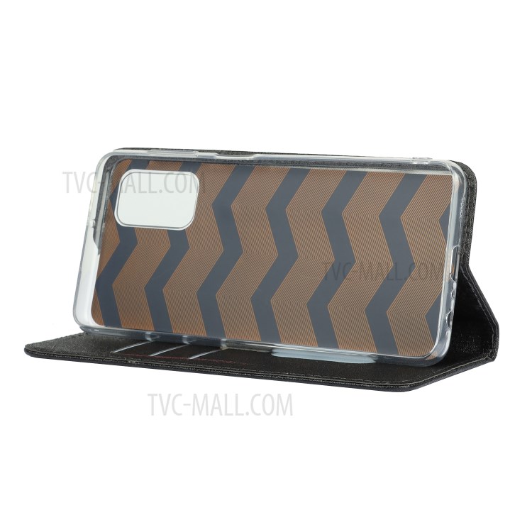Full Protection Silk Texture Leather Wallet Case for Samsung Galaxy A32 5G - Black-5