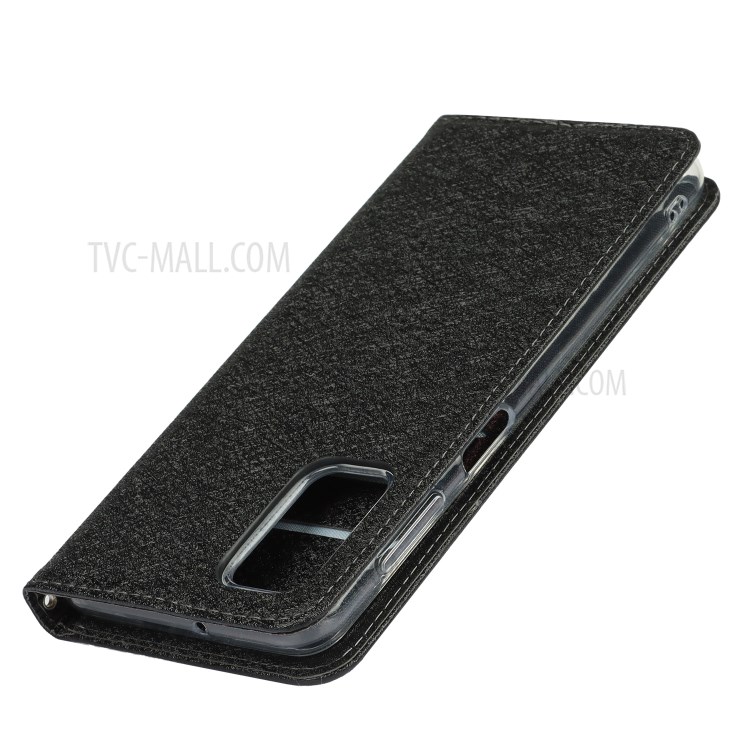 Full Protection Silk Texture Leather Wallet Case for Samsung Galaxy A32 5G - Black-7