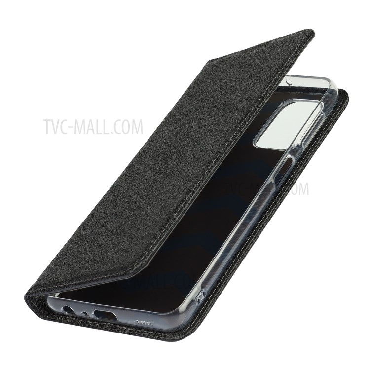 Full Protection Silk Texture Leather Wallet Case for Samsung Galaxy A32 5G - Black-8