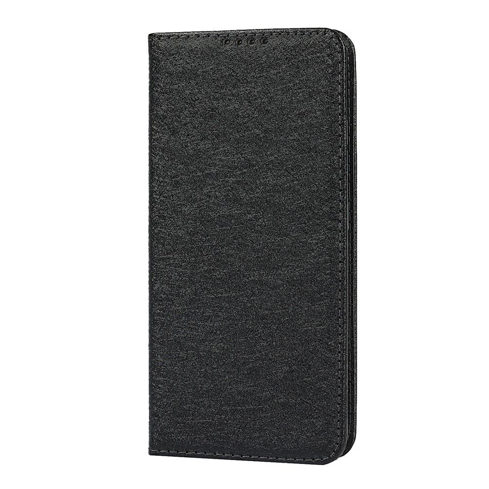 Silk Texture Leather Wallet Case with Strap for Samsung Galaxy A32 4G (EU Version) - Black-2
