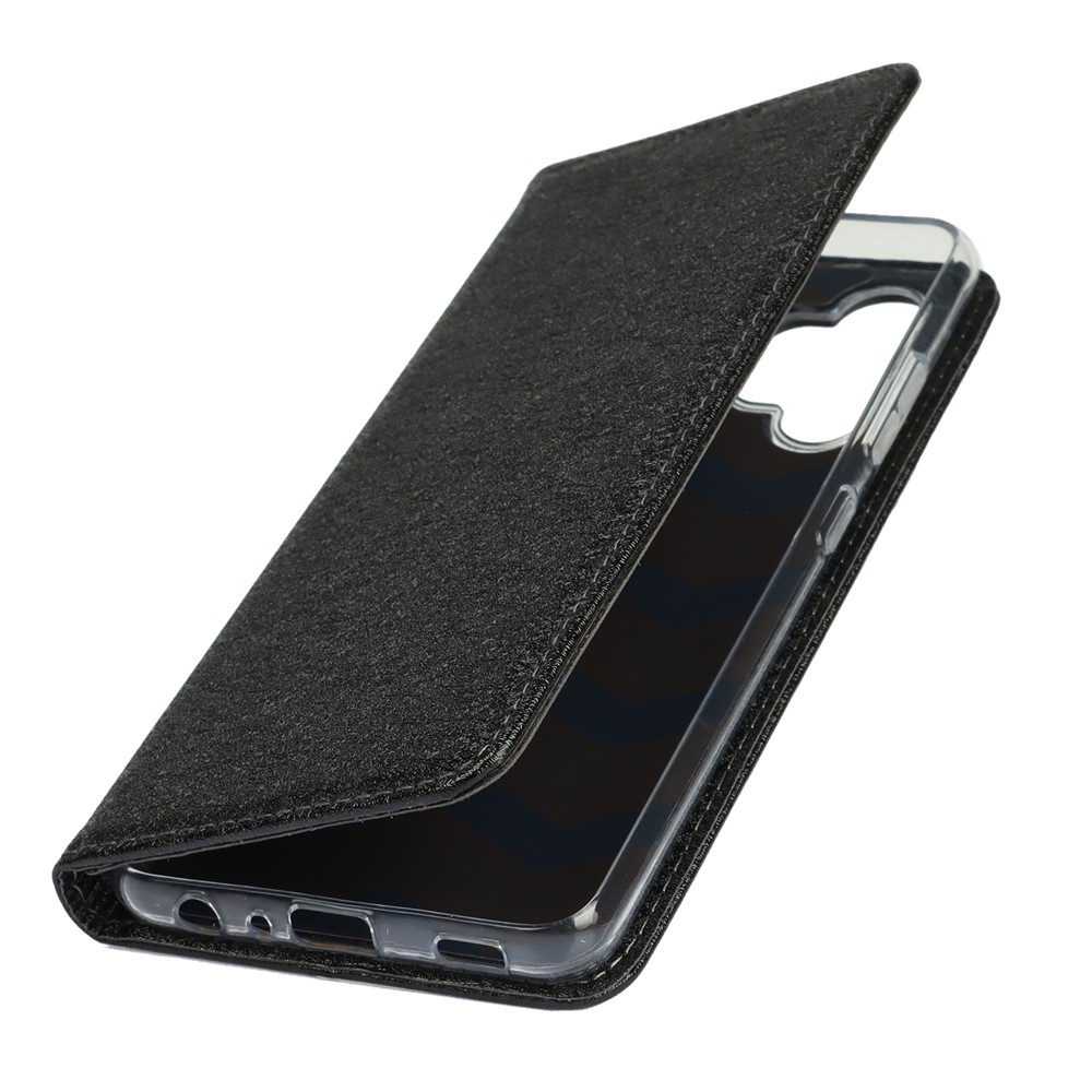 Silk Texture Leather Wallet Case with Strap for Samsung Galaxy A32 4G (EU Version) - Black-7