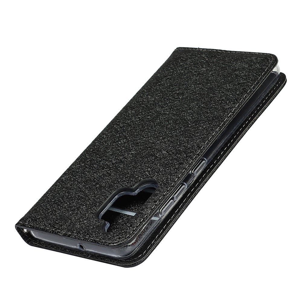 Silk Texture Leather Wallet Case with Strap for Samsung Galaxy A32 4G (EU Version) - Black-8