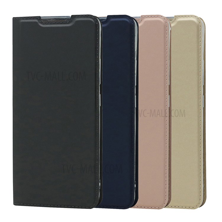 Auto-absorbed Folio Flip PU Leather Phone Shell Stand Case with Card Slot for Samsung Galaxy A82 5G - Black-10
