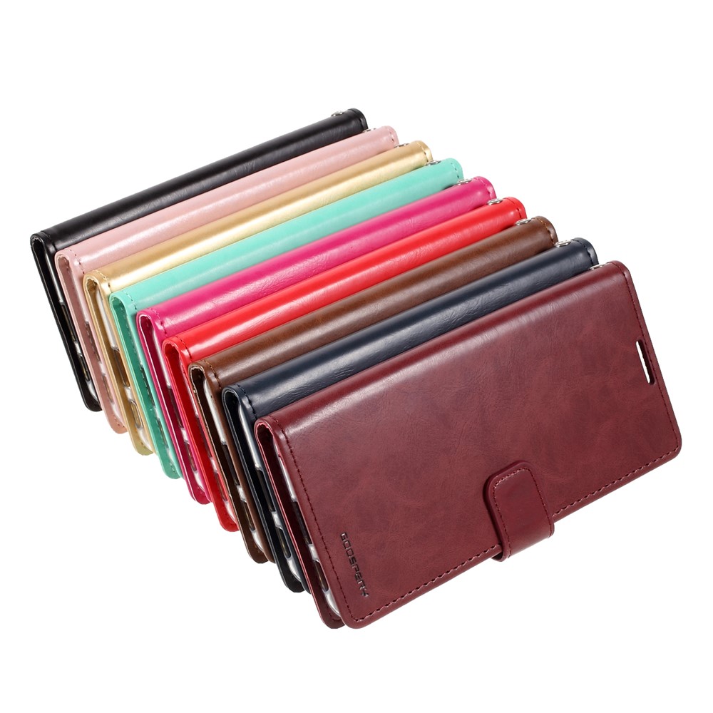 MERCURY GOOSPERY Blue Moon Leather Wallet Protective Case with Stand for Samsung Galaxy S21 FE - Black-11
