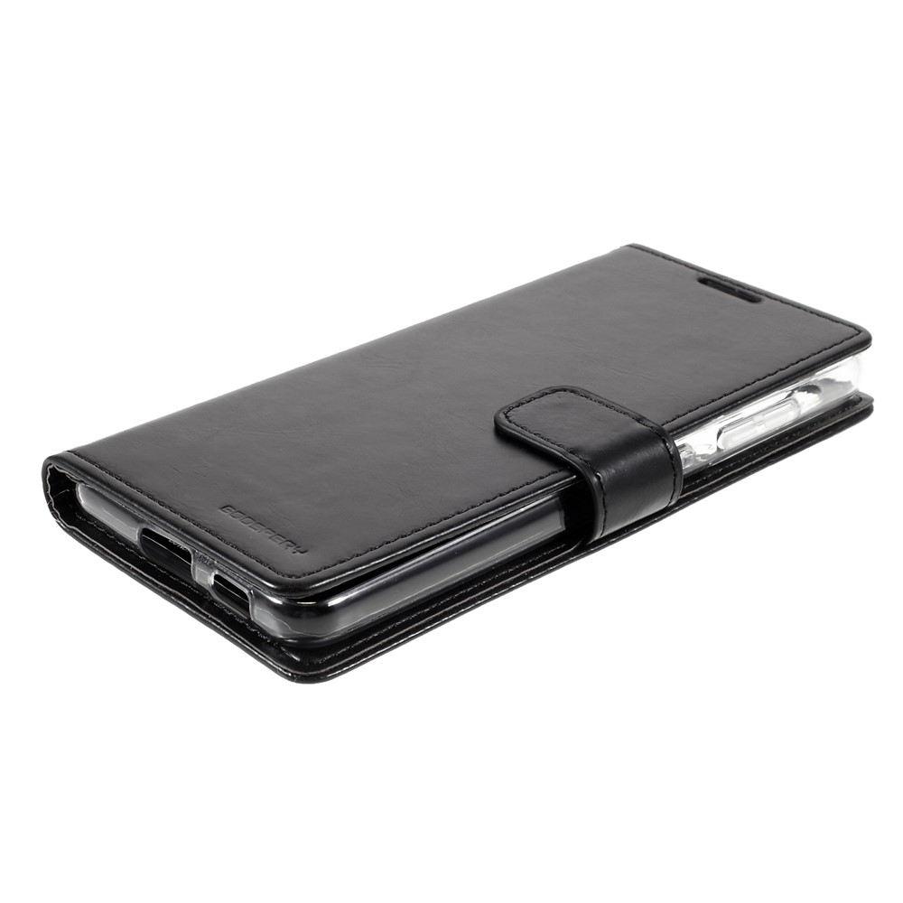 MERCURY GOOSPERY Blue Moon Leather Wallet Protective Case with Stand for Samsung Galaxy S21 FE - Black-4
