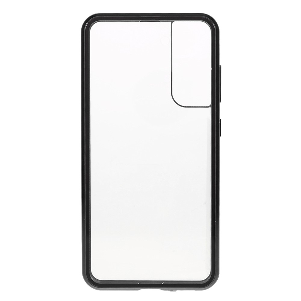 Double-sided Tempered Glass + Lock Installation 2-in-1 Metal Magnetic Frame Case for Samsung Galaxy S21 FE - Black-3