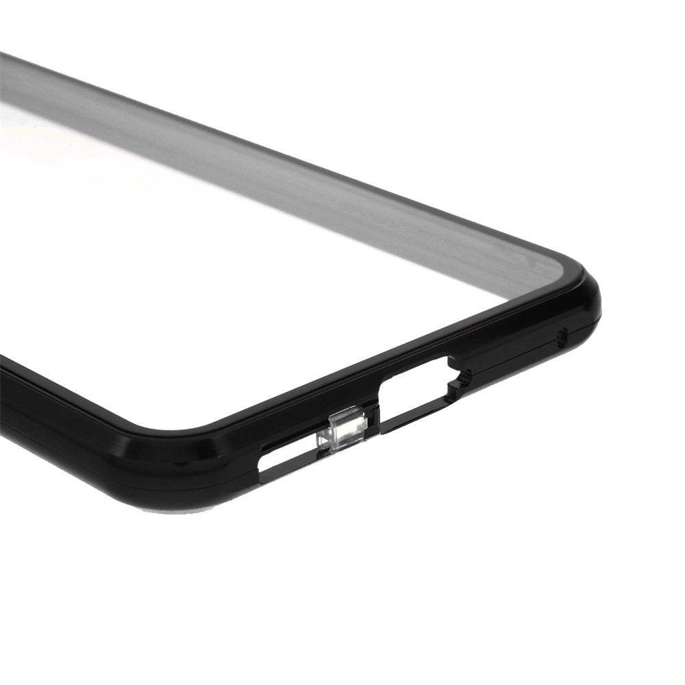 Double-sided Tempered Glass + Lock Installation 2-in-1 Metal Magnetic Frame Case for Samsung Galaxy S21 FE - Black-5