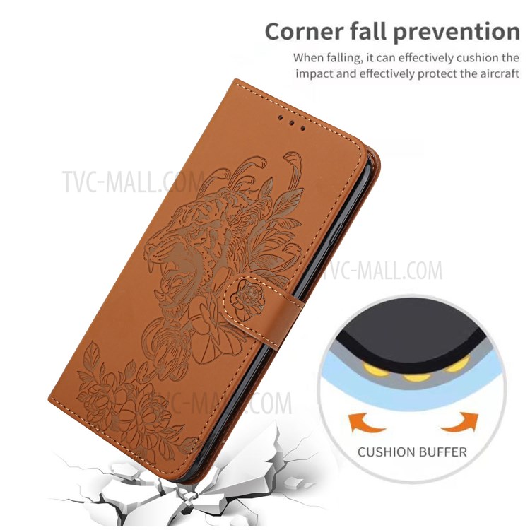 Wallet Stand Design Tiger Head Pattern Imprinting Leather Case for Samsung Galaxy S20 FE/S20 Fan Edition/S20 FE 5G/S20 Fan Edition 5G - Brown-6