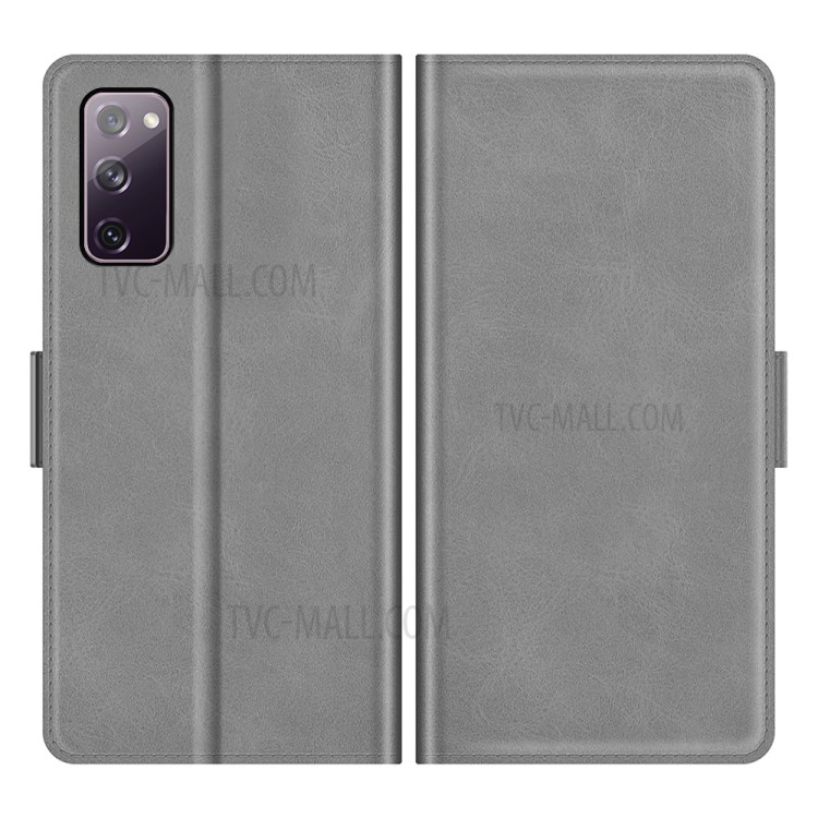 PU Leather Phone Wallet Stand Case Shell with Dual Magnetic Clasp Closure for Samsung Galaxy S20 FE/S20 Fan Edition/S20 FE 5G/S20 Fan Edition 5G - Grey-1