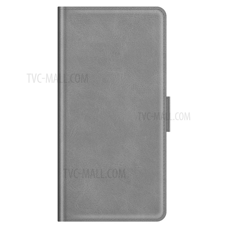 Wallet Design Dual Magnetic Clasp PU Leather Phone Stand Case Shell for Samsung Galaxy A41 (Global Version) - Grey-5