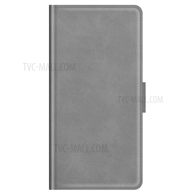 Magnetic Clasp Closure PU Leather Phone Wallet Stand Case Shell for Samsung Galaxy A12/M12 - Grey-5