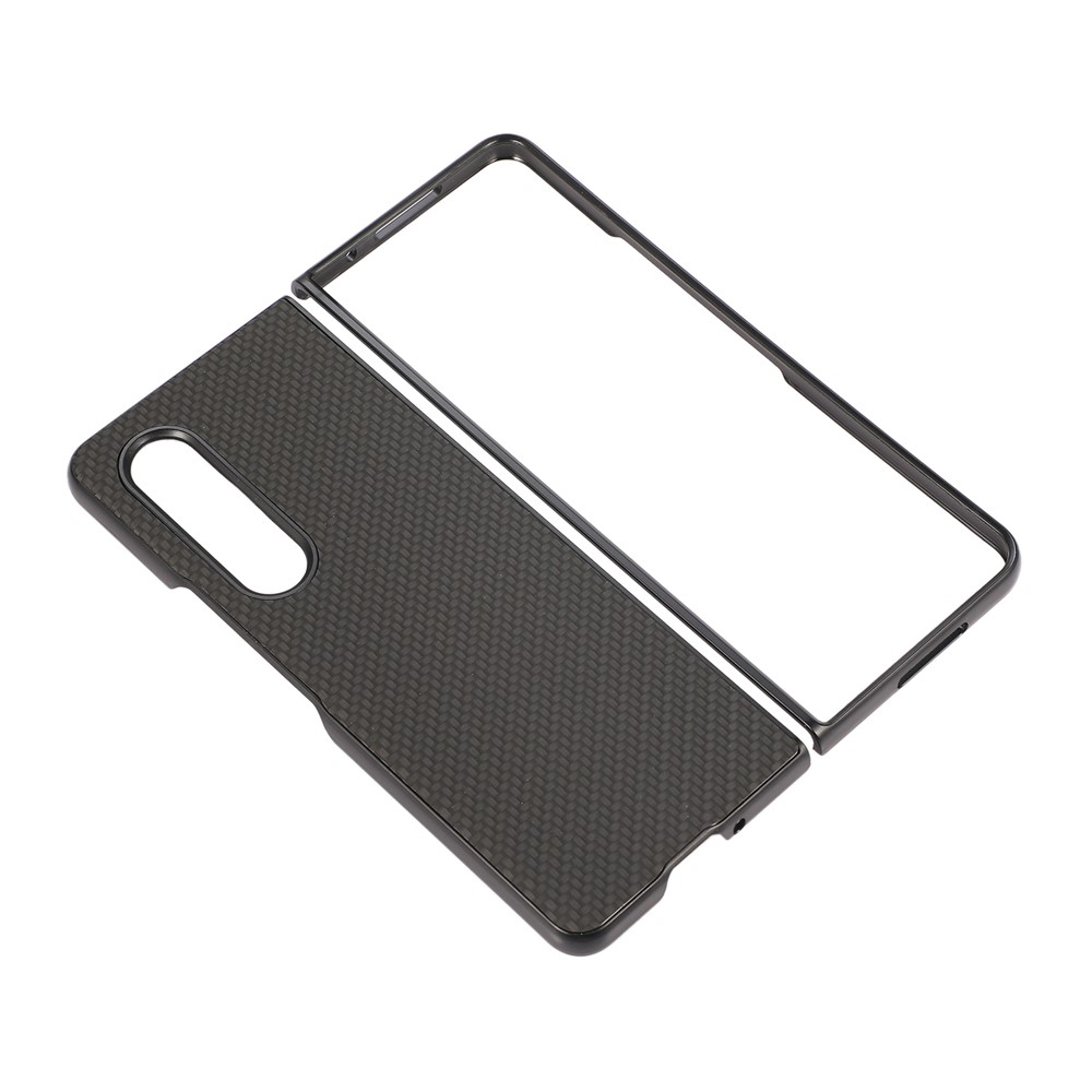 Carbon Fiber Texture Leather Phone Case Back Cover for Samsung Galaxy Z Fold3 5G - Black-4