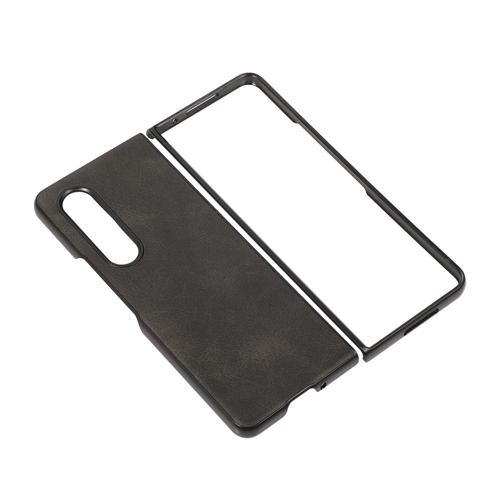 Leather Coated Phone Cover Case for Samsung Galaxy Z Fold3 5G - Black-4