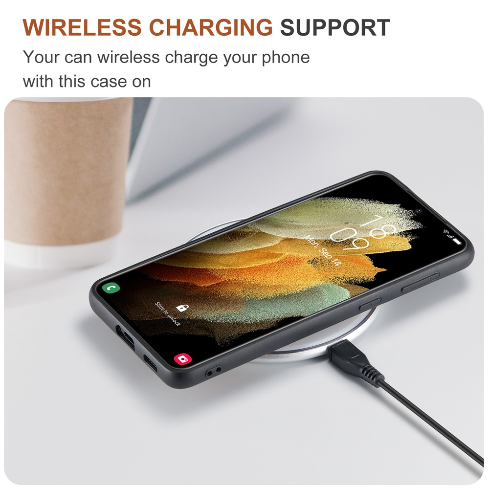 DG.MING M1 Series Detachable 2 in 1 Wallet Design Leather Coated TPU + PC Case with Kickstand for Samsung Galaxy S21 FE - Black-11