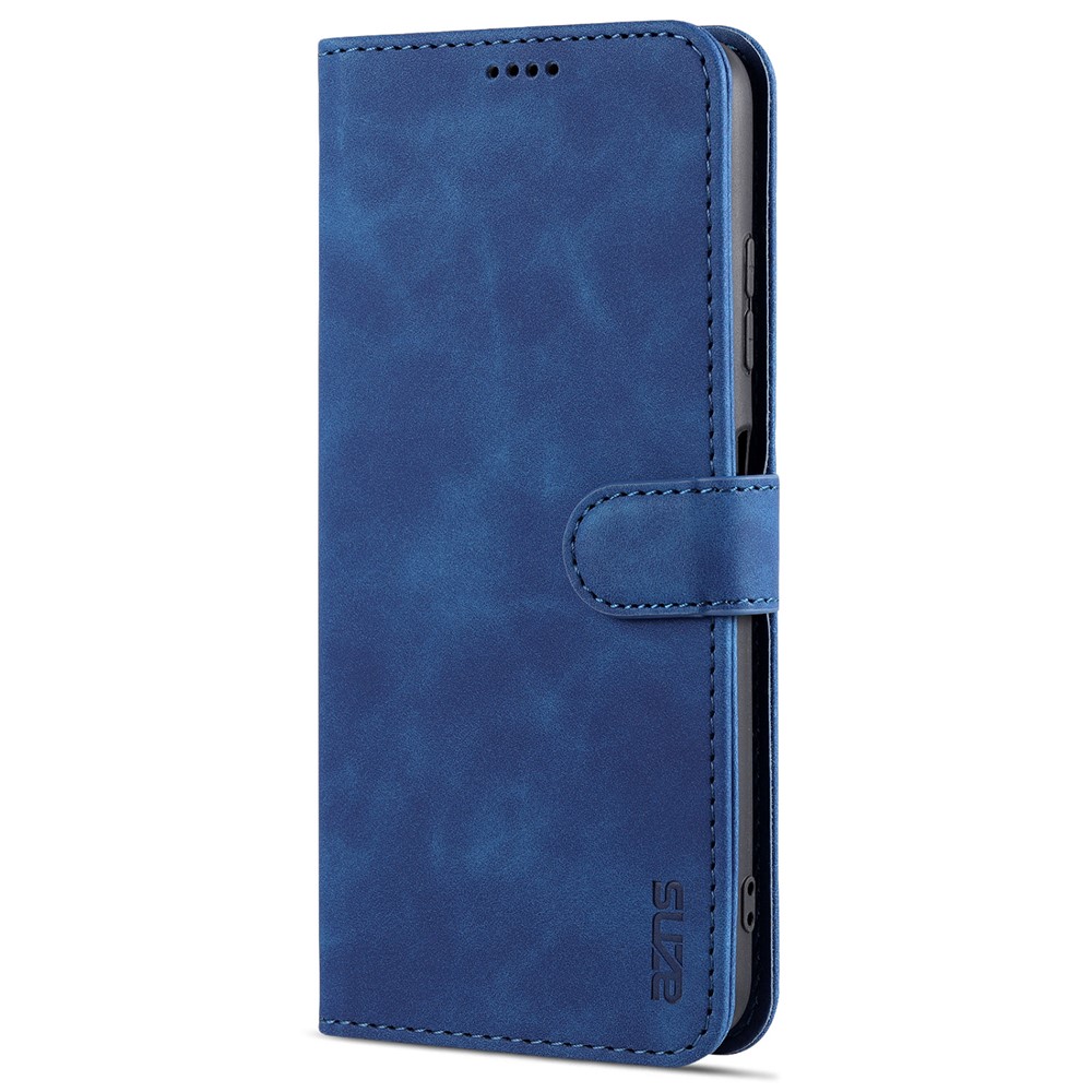 AZNS PU Leather Wallet Stand Phone Cover Shell for Samsung Galaxy A22 5G (EU Version) - Blue-2