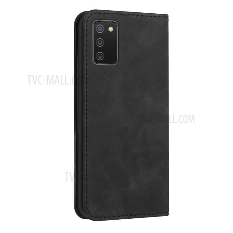 S-shaped Texture Protective Mobile Phone Case with Stand for Samsung Galaxy A02s (166.5x75.9x9.2mm) - Black-8