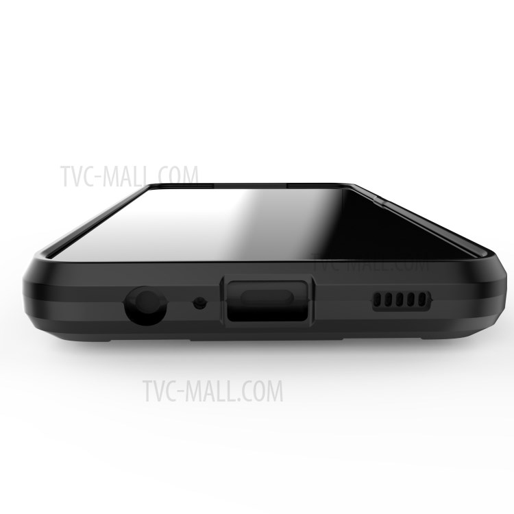 Car Style Heavy Duty Military Grade Hybrid Hard PC Soft TPU Cover Shockproof Phone Case for Samsung Galaxy A12 / M12 - Black-8