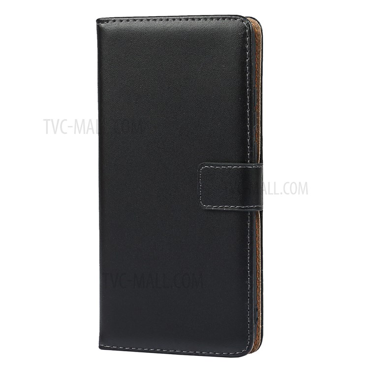 Genuine Leather Wallet Cell Casing for Samsung Galaxy A02s (166.5x75.9x9.2mm)-2