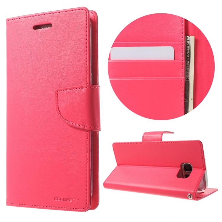 

MERCURY GOOSPERY Bravo Diary Leather Shell for Samsung Galaxy S7 edge G935 - Rose