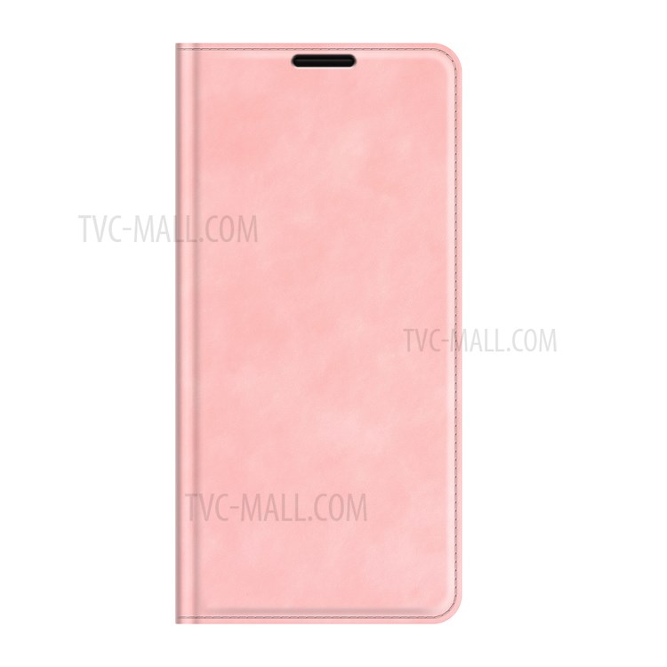 Magnetic Auto-absorbed Wallet Stand Leather Phone Case Cover for Samsung Galaxy S21+ 5G - Pink-2