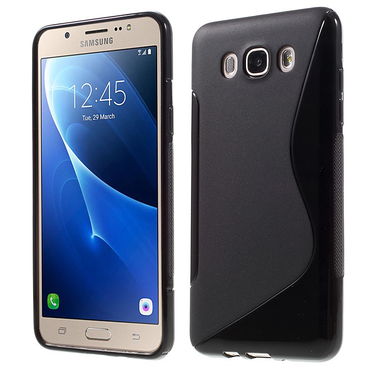 

S Форма Корпуса TPU Для Галактики Samsung J7 (2016) - Черный
