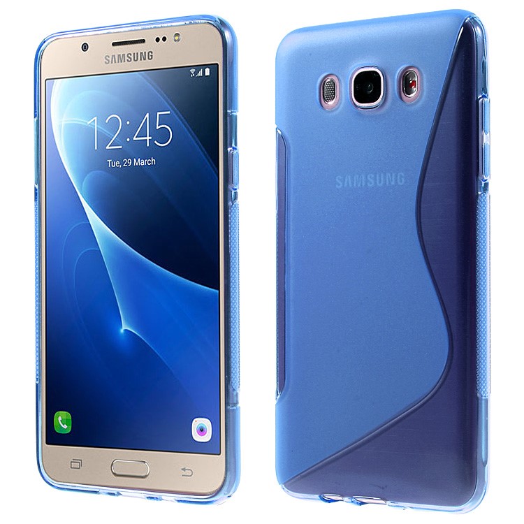 

S Shape TPU Case Cover for Samsung Galaxy J7 (2016) - Blue