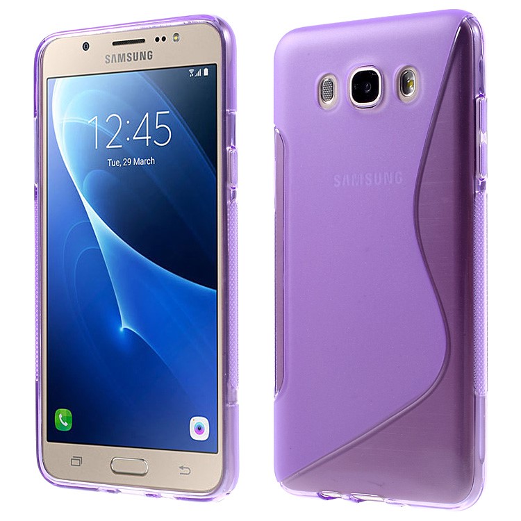 

S Shape TPU Shell Cover for Samsung Galaxy J7 (2016) - Purple