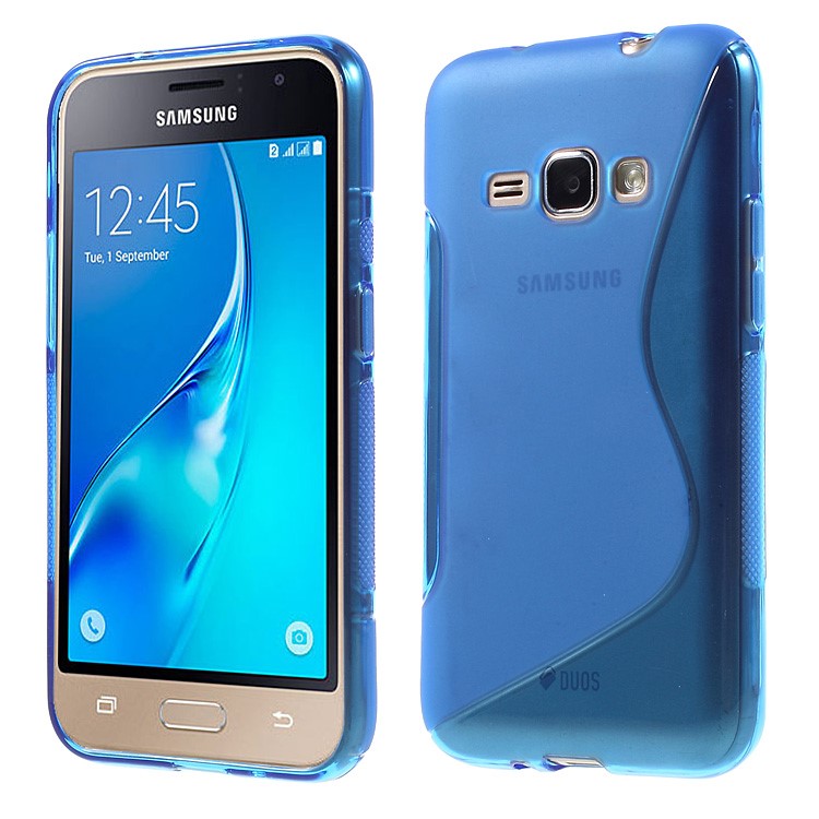 

S Форма Для Телефона TPU Для Галактики Samsung J1 (2016) - Синий