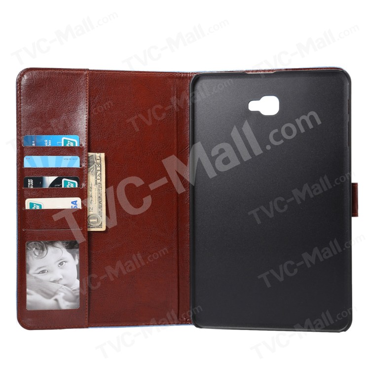 Flower Pattern Leather Wallet Cover for Samsung Galaxy Tab A 10.1 (2016) T580 T585 - White-7