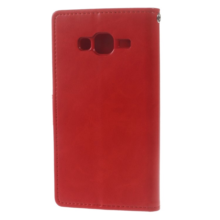 MERCURY GOOSPERY Blue Moon Wallet Leather Cover for Samsung Galaxy J3 (2016) / J3 - Red-2