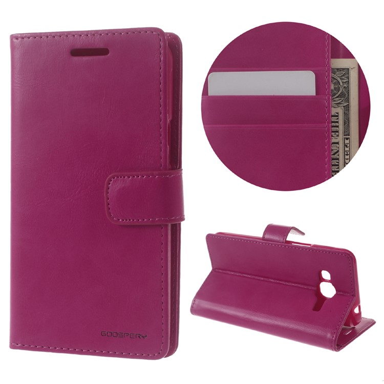 

MERCURY GOOSPERY Blue Moon Wallet Leather Shell for Samsung Galaxy J3 (2016) / J3 - Rose