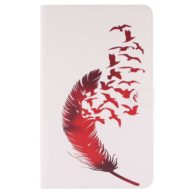 

Wallet Leather Stand Case for Samsung Galaxy Tab A 10.1 (2016) - Red Feather