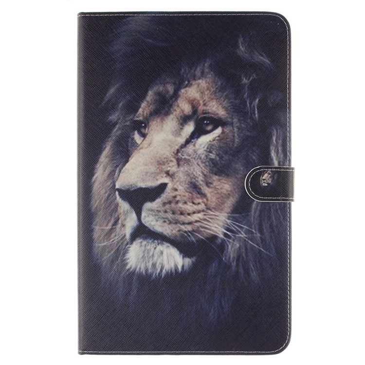 Leather Wallet Stand Cover for Samsung Galaxy Tab A 10.1 (2016) T580 T585 - Lion-1